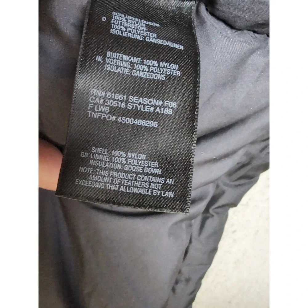 The North Face Nuptse Puffer‎ Vest Men's Medium 700 Goose Down Black Zip A188